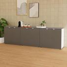 Armário Baixo Escritório 6 Portas c/ Chave 240 cm F5 Office Armário Baixo Escritório 6 Portas c/ Chave 240 cm F5 Office