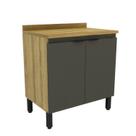 Armário Balcão de Cozinha 2 Portas com Tampo 25mm 80cm Yescasa