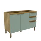 Armário Balcão de Cozinha 2 Portas e 3 Gavetas 120cm 2306 Yescasa