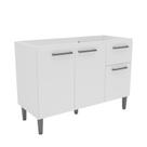 Armário Balcão de Cozinha 3 Portas 1 Gaveta 120cm Yescasa