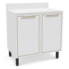 Armário Balcão de Cozinha 80cm com 2 Portas 250019 Amara Politorno Moveis