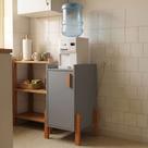 Armário Balcão Poseidon Multiuso com 1 Porta para Cafeteira Filtro e Fruteira - Cinza Armário Balcão Poseidon Multiuso com 1 Porta para Cafeteira Filtro e Fruteira - Cinza