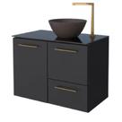 Armário Banheiro 80cm Jambo Preto - P102854 - COZIMAX