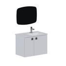 Armário Banheiro Aço 60cm Tarumã Branco com Lavatório Branco - P103464 - COZIMAX Armário Banheiro Aço 60cm Tarumã Branco com Lavatório Branco - P103464 - COZIMAX