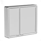 Armario banheiro astra aluminio sobrepor 54x11,3x45 lbp16