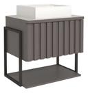Armário Banheiro Mdf E Aço Cuba Pratel. Porta Havaí Titanium Armário Banheiro Mdf E Aço Cuba Pratel. Porta Havaí Titanium