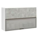 Armário Basculante 120cm 2 Porta Prata Branco Polar