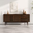 Armário Buffet Aparador Minimalista 2 Portas 3 Gav 170cm Cor Imbuia TECCA
