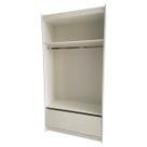 Armário Cabideiro Com Gaveta 100% Mdf Branco - Suprema Móveis