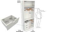 Armário Cabideiro Gaveteiro Misto M20 Closet Loja 100% Mdf Armário Cabideiro Gaveteiro Misto M20 Closet Loja 100% Mdf