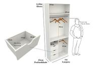 Armário Cabideiro Gaveteiro Misto M20 Closet Loja Roupas Mdp Armário Cabideiro Gaveteiro Misto M20 Closet Loja Roupas Mdp