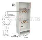 Armário Cabideiro Marina M19 100% Mdf Closet Lojas Expositor
