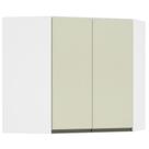 Armário Canto Diagonal 2 Portas Branco Polar C/Kashmir