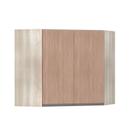 Armário Canto Diagonal 2 Portas Luci Legno Crema C/Cumaru