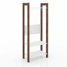 Armario Closet AZ1029 Branco / Nogal - Tecnomobili Armario Closet AZ1029 Branco / Nogal - Tecnomobili