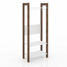 Armário Closet com Prateleira AZ1029 Branco/Nogal - Tecno