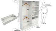 Armário Colmeia Cabideiro Duplo M4 100% Mdf Roupeiro Closet Armário Colmeia Cabideiro Duplo M4 100% Mdf Roupeiro Closet