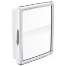 Armário Com Espelho Pláticos Independência Sobrepor Branco Para Banheiro Moldura Cromada 33X36X10