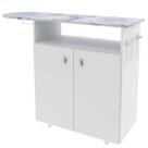 Armário com Tábua de Passar Roupa Nicho Portas Branco 120x35,5x86,7cm TP3000 Tecnomobili