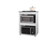 Armário Cooktop Adriana Branco C/Tampo Fogão 4 ou 5 Bocas - AJL Móveis