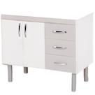 Armário Cozinha 95,2cm Tóquio Sem Pia Off White - 539148 - A.J.RORATO Armário Cozinha 95,2cm Tóquio Sem Pia Off White - 539148 - A.J.RORATO