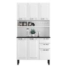 Armário Cozinha Aço Compacto 6 Portas 2 Gavetas Branco Armário Cozinha Aço Compacto 6 Portas 2 Gavetas Branco