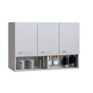 Armário Cozinha Aéreo 3 Portas Nicho Multiuso Compacto Modular
