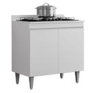 Armário Cozinha Balcao Cooktop 4 Ou 5 Bocas 2 Portas 1 Tampo