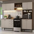 Armário Cozinha Compacta 235cm Rustic/Crema Gourmet 01