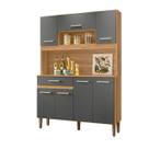 Armário Cozinha Compacta 7 Portas 1 Gaveta 5 Pés Magazin 120 cm