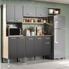 Armário Cozinha Compacta Arizona Smart Carvalho/preto