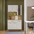 Armário Cozinha Compacta Golden Freijó Soft 6 Portas e 1 Gaveta - Kits Paraná