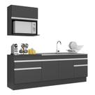 Armário Cozinha Compacta Veneza Multimóveis Preto/branco