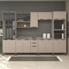 Armário Cozinha Completa 340cm Stylo Cristaleira e Paneleiro