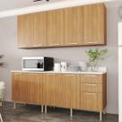 Armário Cozinha Completa Modulada Freijó 6 Peças CZ3100