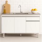 Armário Cozinha Gabinete Pia 120cm Pop Branco