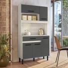 Armario cozinha magazin 90cm 5p 1g bianco / chumbo Armario cozinha magazin 90cm 5p 1g bianco / chumbo