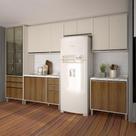 Armário Cozinha Modulada 6 Peças 350cm Linea c/ Cristaleira Armário Cozinha Modulada 6 Peças 350cm Linea c/ Cristaleira