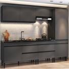 Armário Cozinha Modulada Completa 251,5cm Milano Multimóveis MP2399