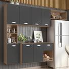 Armario Cozinha Suspensa 7 Portas e 1 Gaveta Mila