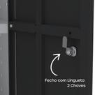 Armário de Aço 2 Portas 4 Prateleiras com Chave AP409SL