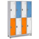 Armário de Aço 8 Portas Grandes Locker Academia Cor:TRICOLOR