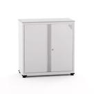 Armário de Aço Baixo com Tampo de Madeira Ap406sl Pandin 84 cm Branco