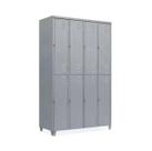Armário De Aço Roupeiro Academia 08 Portas Grandes Locker Cor Cinza