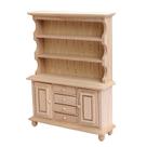 Armário de armazenamento de 3 camadas Dollhouse Furniture Oak Wood 1/12 Armário de armazenamento de 3 camadas Dollhouse Furniture Oak Wood 1/12
