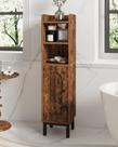 Armário de armazenamento de banheiro Hzuaneri Small Corner Rustic Brown