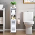 Armário de armazenamento de banheiro ShellKingdom Slim White 75cm