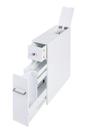 Armário de armazenamento de banheiro Spirich Home Slim White
