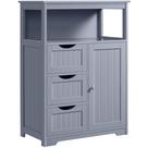 Armário de armazenamento de banheiro Yaheetech Freestanding Grey 90cm