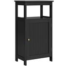 Armário de armazenamento de piso de banheiro Yaheetech 4-Tier Black